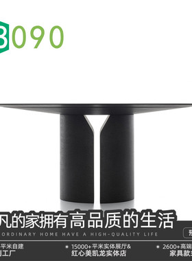 速发800居品/l计师桌子/v设高档酒店饭厅1.8M圆形木质6人餐桌
