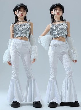 速发少儿jaz街爵士舞服装孩hipho团街舞演出服p模特走秀炸z套装潮