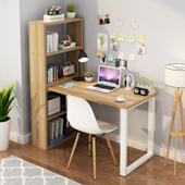 k捌1简易双人台式 家用桌书柜书桌一体桌书架组合写学生经济型
