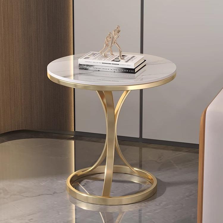 轻奢岩板边几小茶几大理石客厅沙发角几简约可移动阳台小圆桌边柜