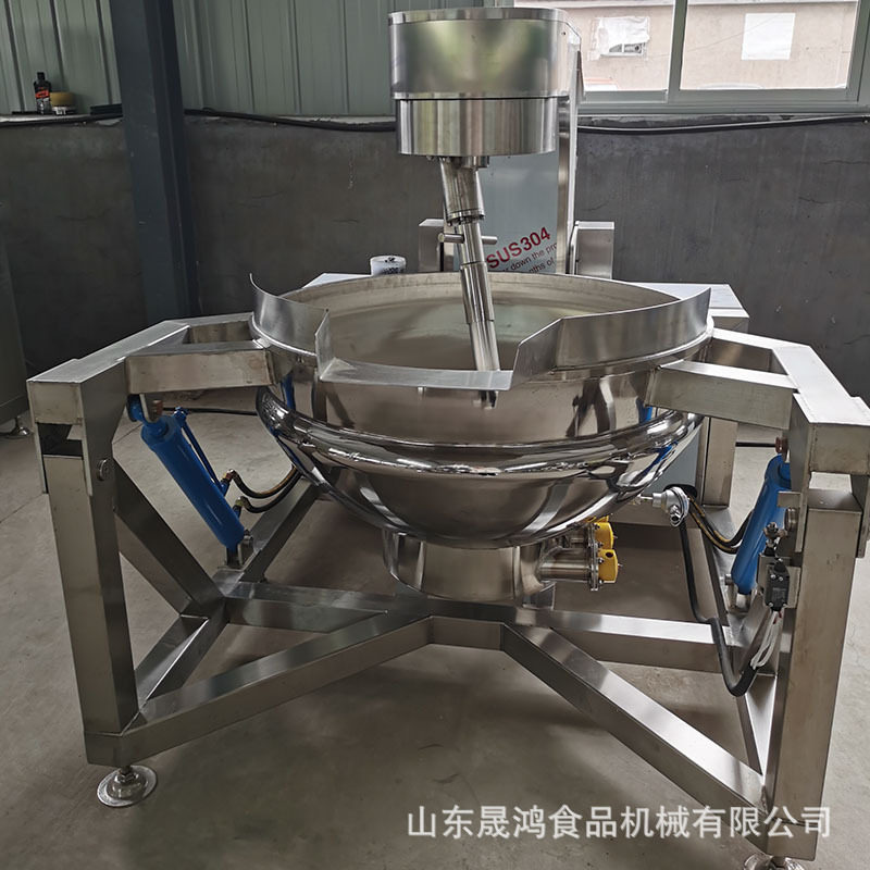 大型中央厨房炒菜机香菇牛肉炒酱机自动行星搅拌炒锅电加热400L