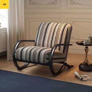 沙发椅复古单人伯克休闲椅阳台客厅卧室家用设计师单椅极简小沙发