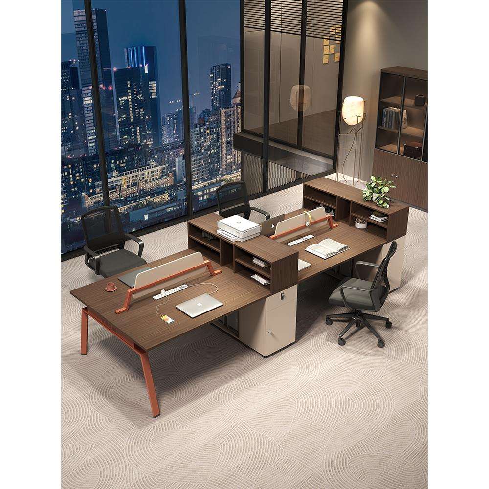 职员桌办公桌椅组合简约现代六人位卡座财务桌办公桌员工位可