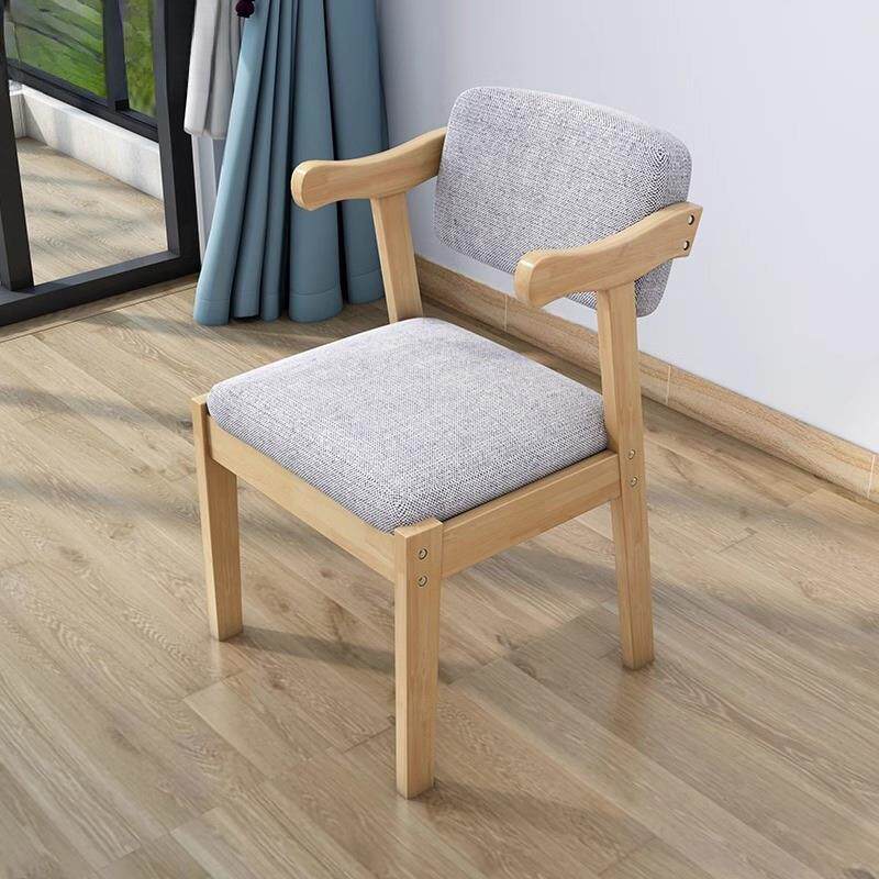 实木餐椅家用书桌椅学习椅卧室学生靠背椅子现代简约扶手木头久坐