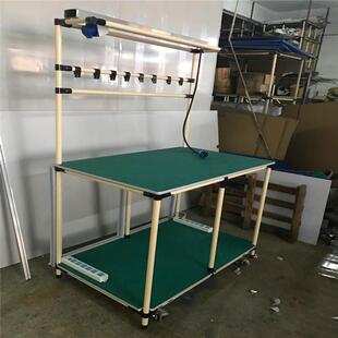 惠州专业明黄色线棒电子品检QC操作桌一年保修