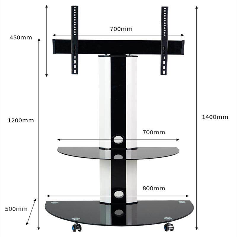 可移动电视支架落地推车直播广告一体机免打孔电视立式展示挂架子