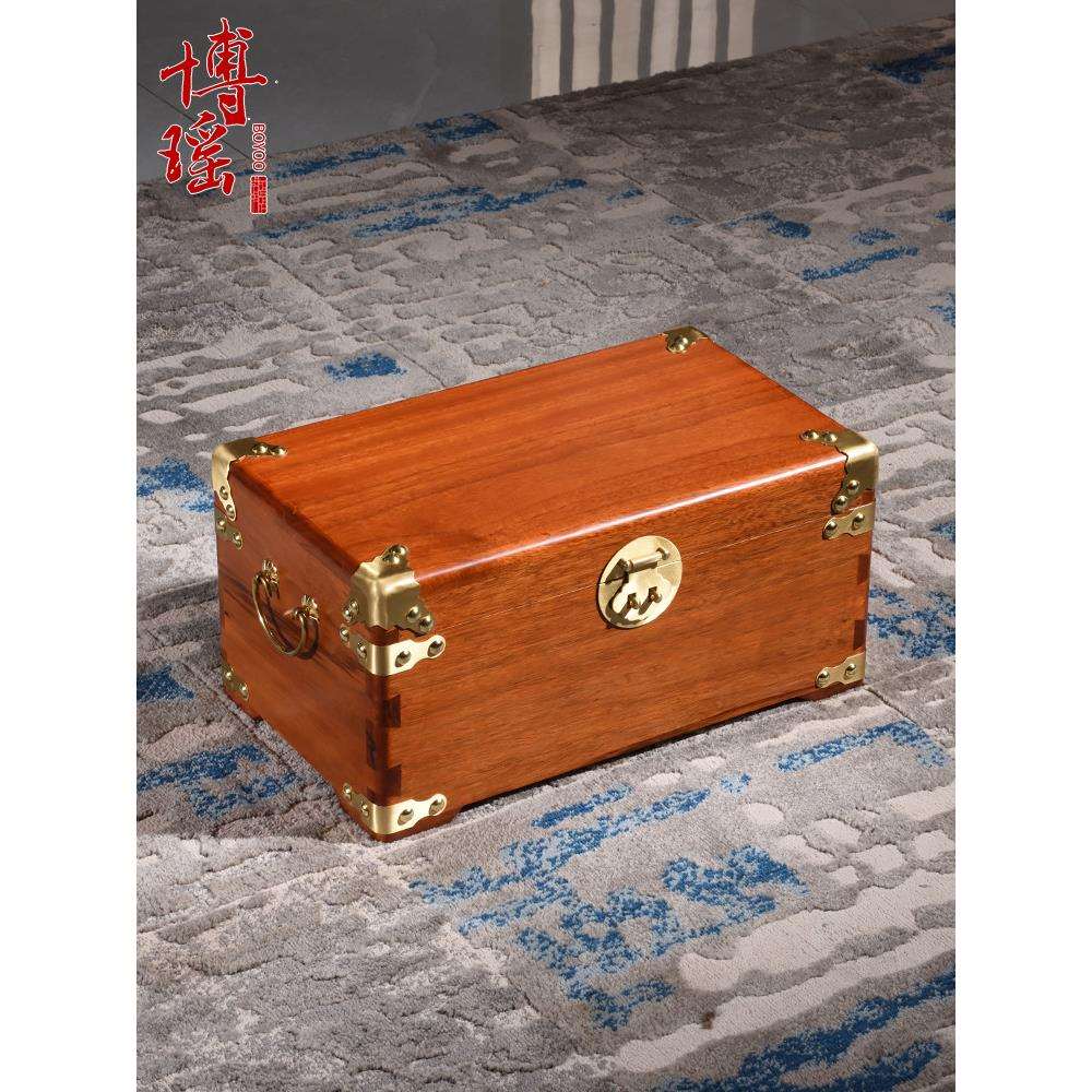 5YA1全香樟木独板整板樟木箱子平板衣箱储物收纳藏字画书画箱
