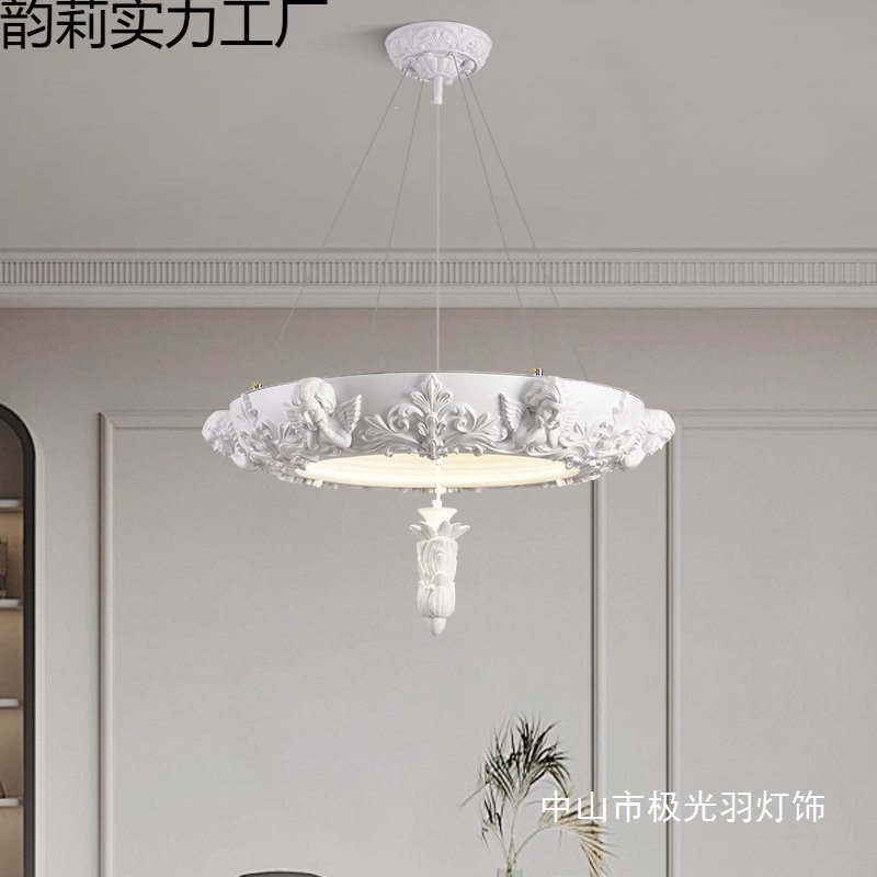 法式中古风吸顶灯中山灯设计师艺术刻客厅餐厅卧室书房树脂吊灯