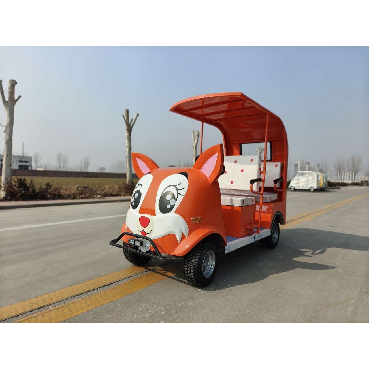 卡通观光车景区旅游园区游览车动物园亲子新款智能扫码敞篷观光车