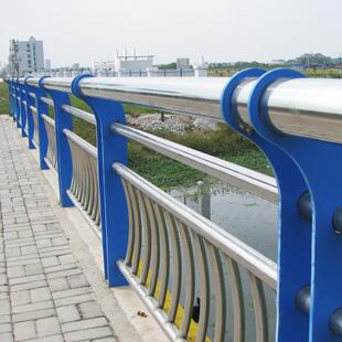 桥梁护栏河道景观304不锈钢栏杆立柱立交大桥防撞201复合管防护栏
