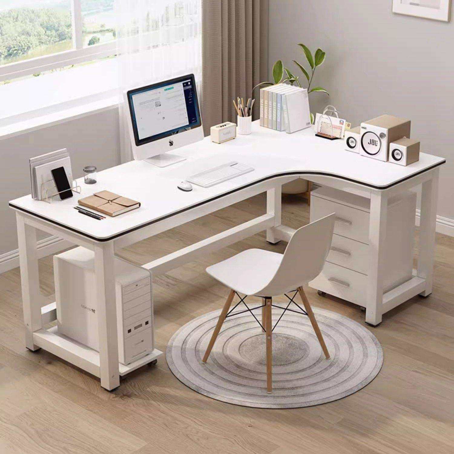 转角电脑桌竞桌台式书桌书架学习桌子一体家用卧室简约办公桌组合