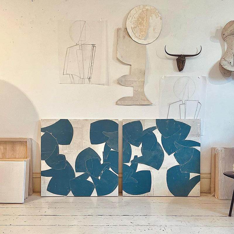 法式奶油风抽象手绘油画客厅沙发装饰画玄关挂画餐厅卧室床头壁画