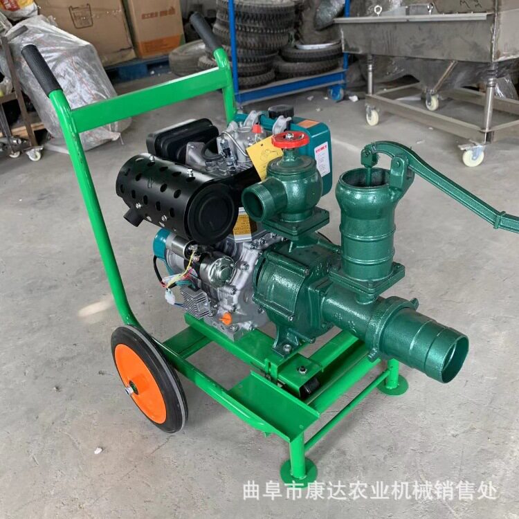 高压喷灌泵195风冷柴油机移动式扬程120流量80带喷枪转盘机