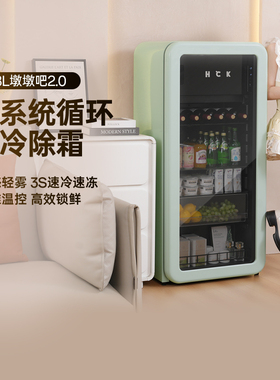 HCK哈士奇冰吧墩墩吧2.0家用客厅办公室饮料冷冻冷藏高颜值冰箱