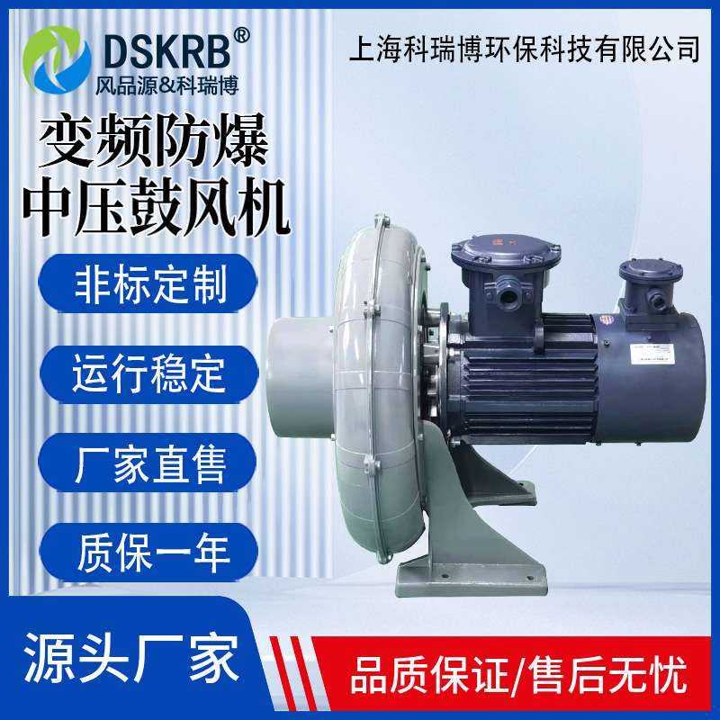 4KW铝壳防爆助燃耐温风机 FX150吸水雾用中压鼓风机可定CT4