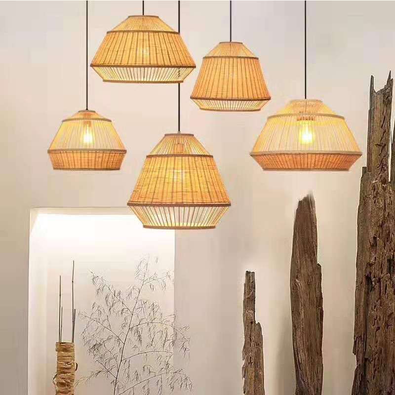 巨野县东明县成武县新中式客栈走廊过道榻榻米灯手工编织竹藤灯笼