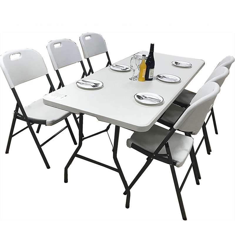 折叠桌 吹塑桌 户外便携式长桌 培训会议长方形折叠桌