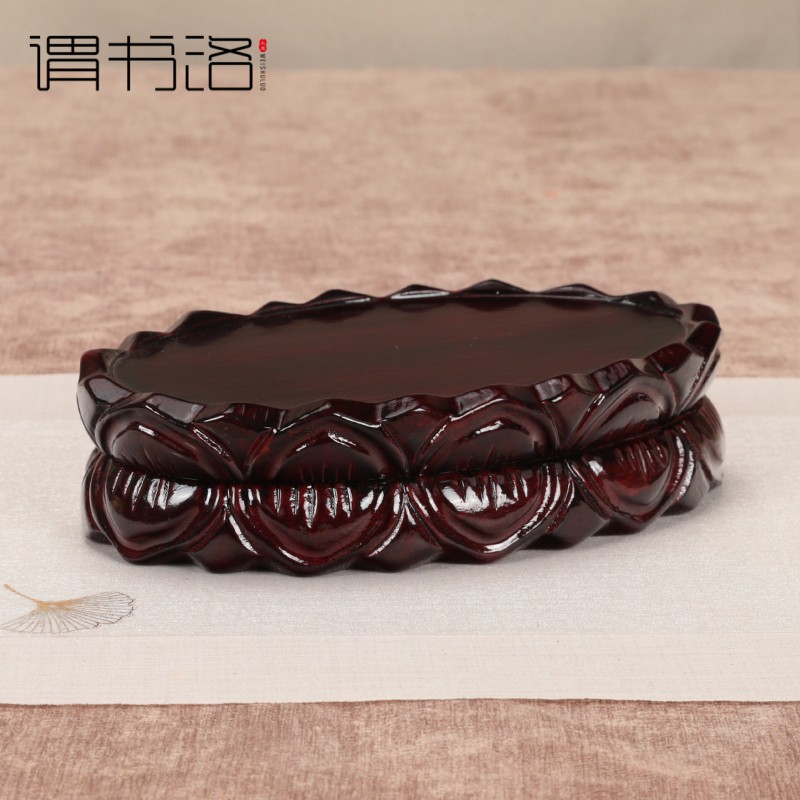 实木观音菩萨财神佛像莲花底座