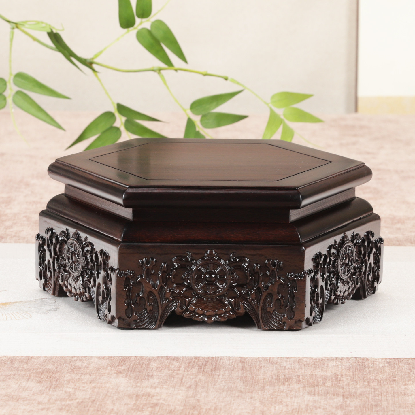 实木黑檀木雕刻底座财神关公垫高座观音佛像盆景鱼缸摆件承重托架