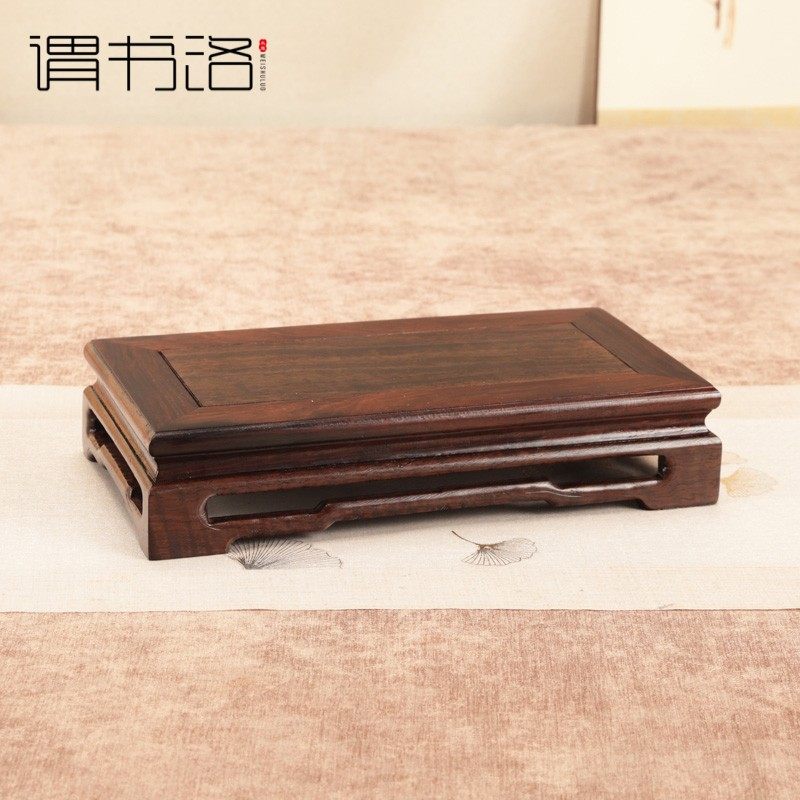 红木黑檀木明式摆件实木佛像底座奇石盆景花瓶紫砂壶茶具底座托架