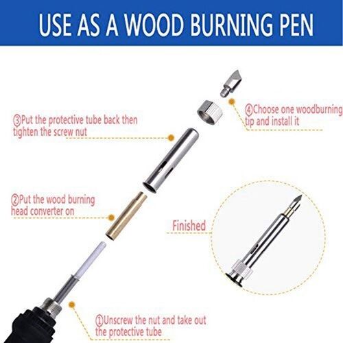 现货速发EU Plug 45  Wood Burig Kit,Crtive Wood Burer Set Wi