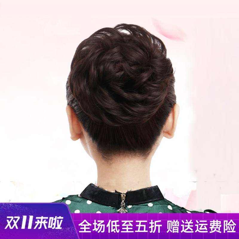 现货速发假发发圈假发包丸子头花苞头头饰蓬松筋盘发造型头花