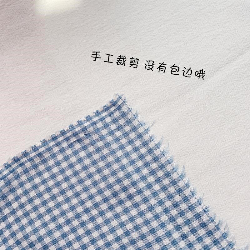 现货速发格子桌布小清新圆形餐桌棉麻布儿童生日派对布置装饰背景