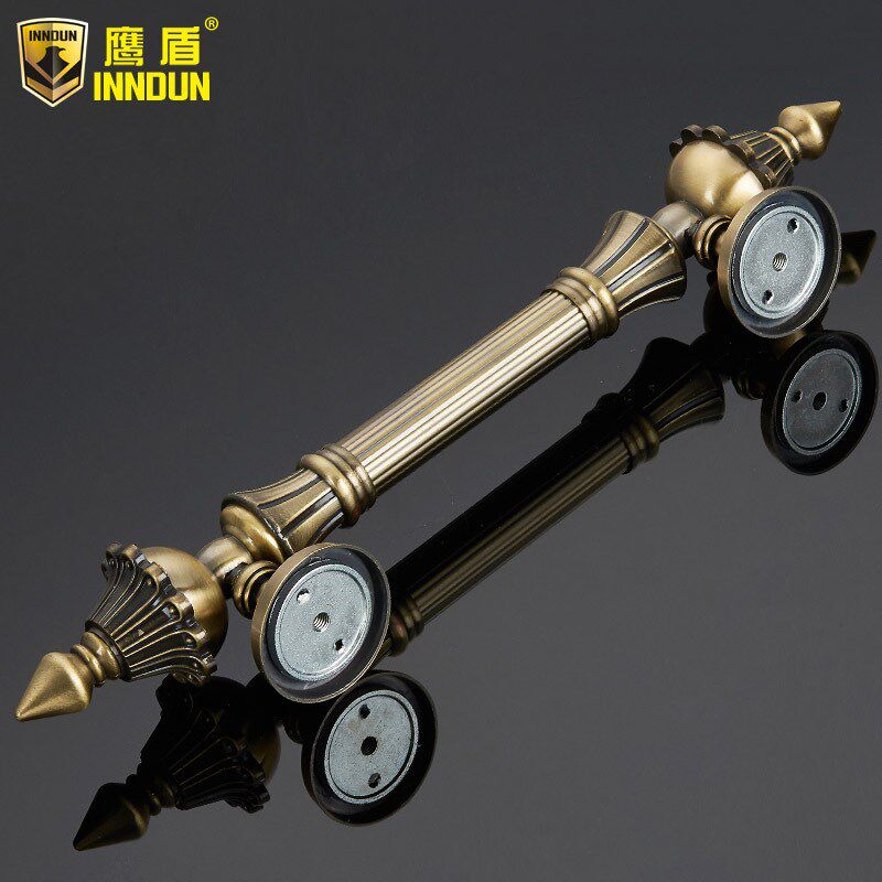 现货速发新中式红古铜玻璃门拉手欧式仿古复古酒店别墅木门对开门