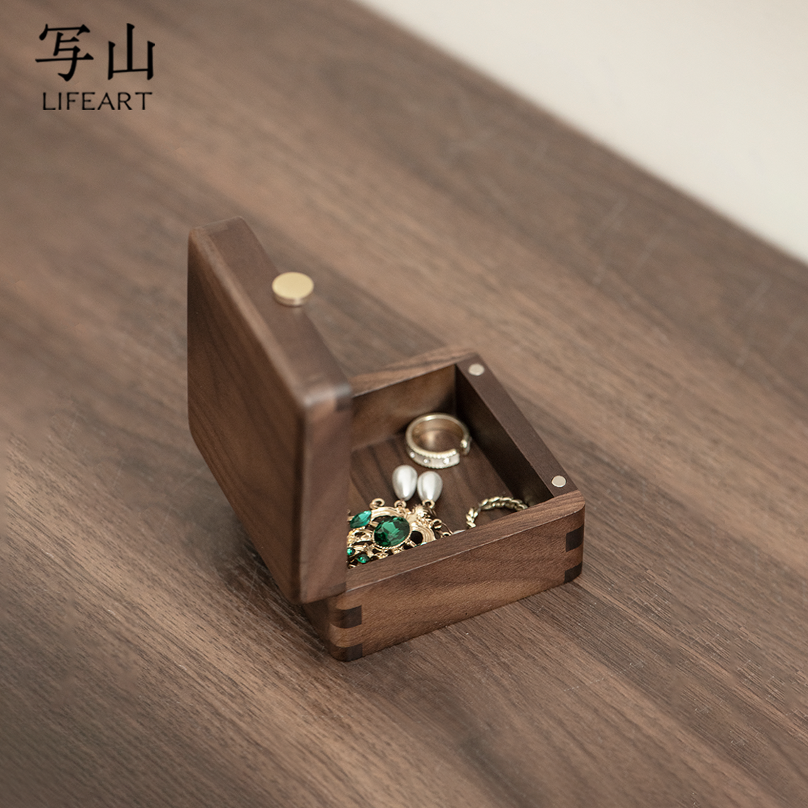 无注册商标黑胡桃木首饰盒