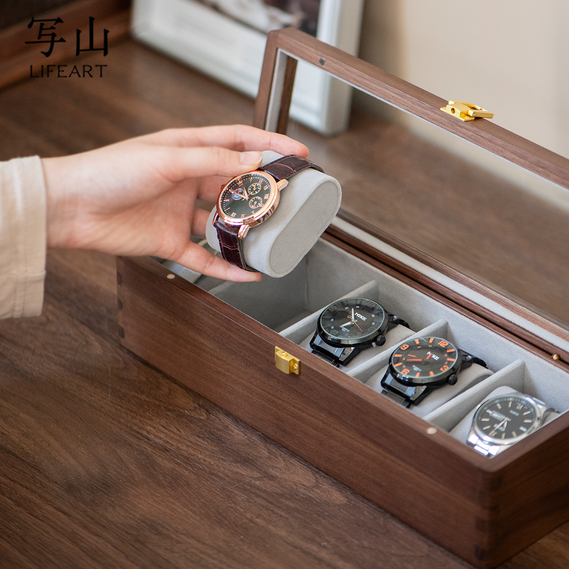 手表专用收纳盒实木新款