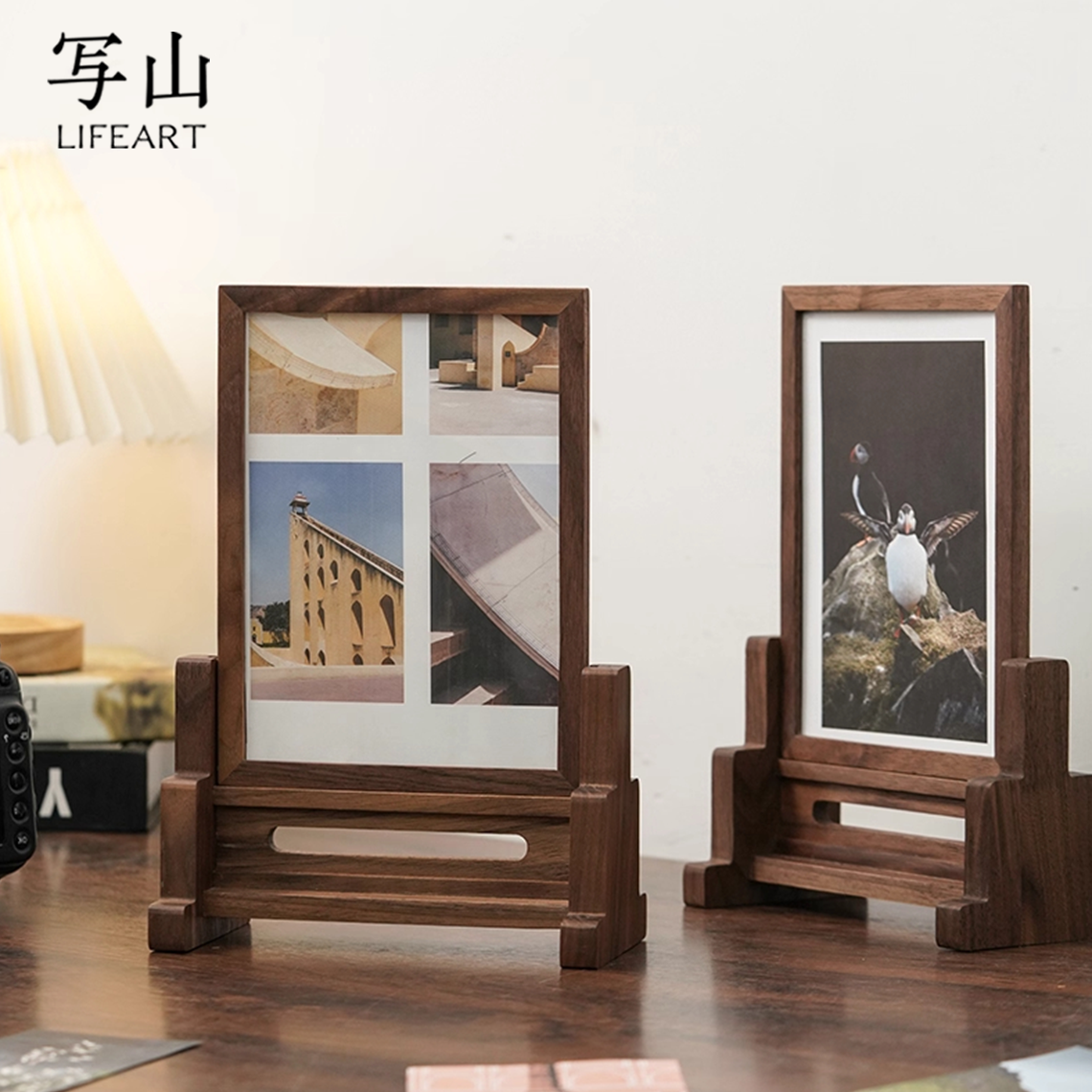 黑胡桃实木相框七寸高级感