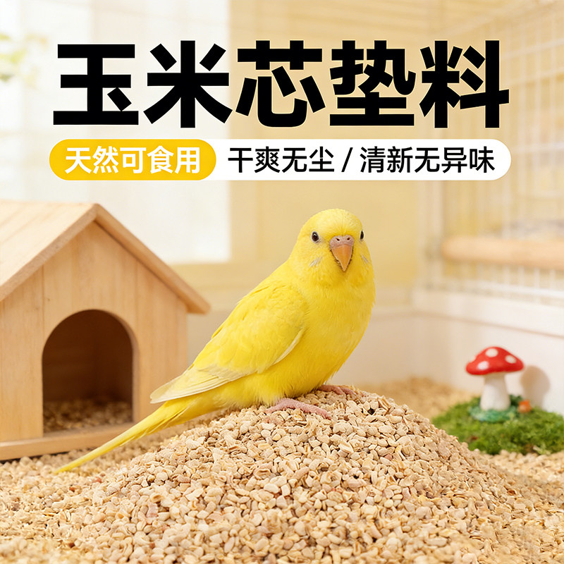 天然玉米芯鹦鹉垫料虎皮鹦鹉玄凤鹦鹉保暖吸水鸟禽垫料用品大全
