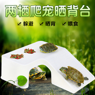 乌龟晒台爬台龟箱爬梯乌龟浮台龟缸造景带沙盘晒背台大型爬坡躲避