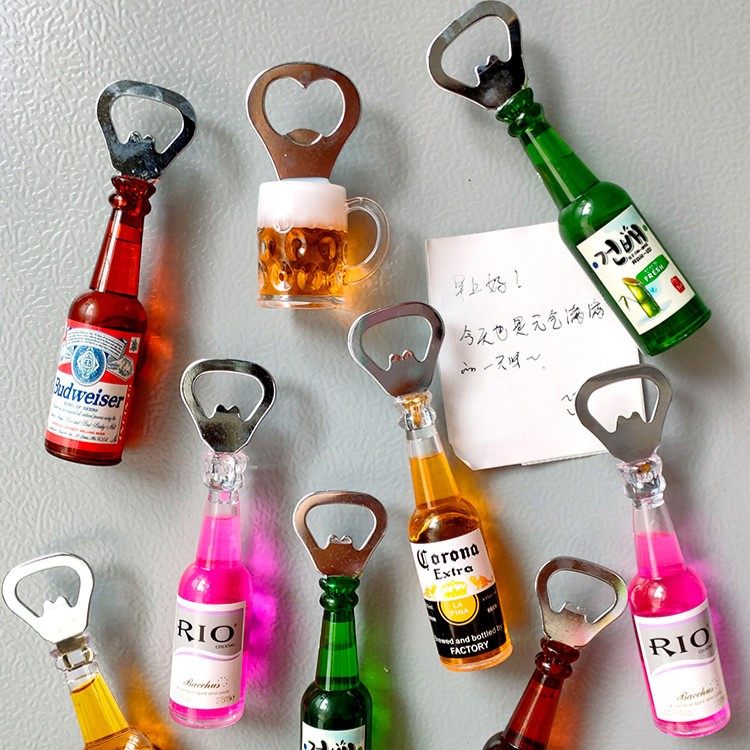 网红开瓶器冰箱贴磁贴真磁吸啤酒启瓶器个性创意起瓶器啤酒起子