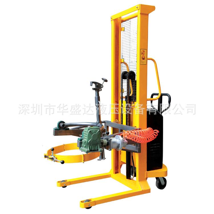 DA300气动油桶堆高车防爆电子称油桶倒料车气动升降手翻倾倒车