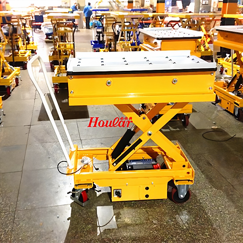 200kg滚珠台面式平台车MH-K70牛眼电动/手动液压升降平台车叉车