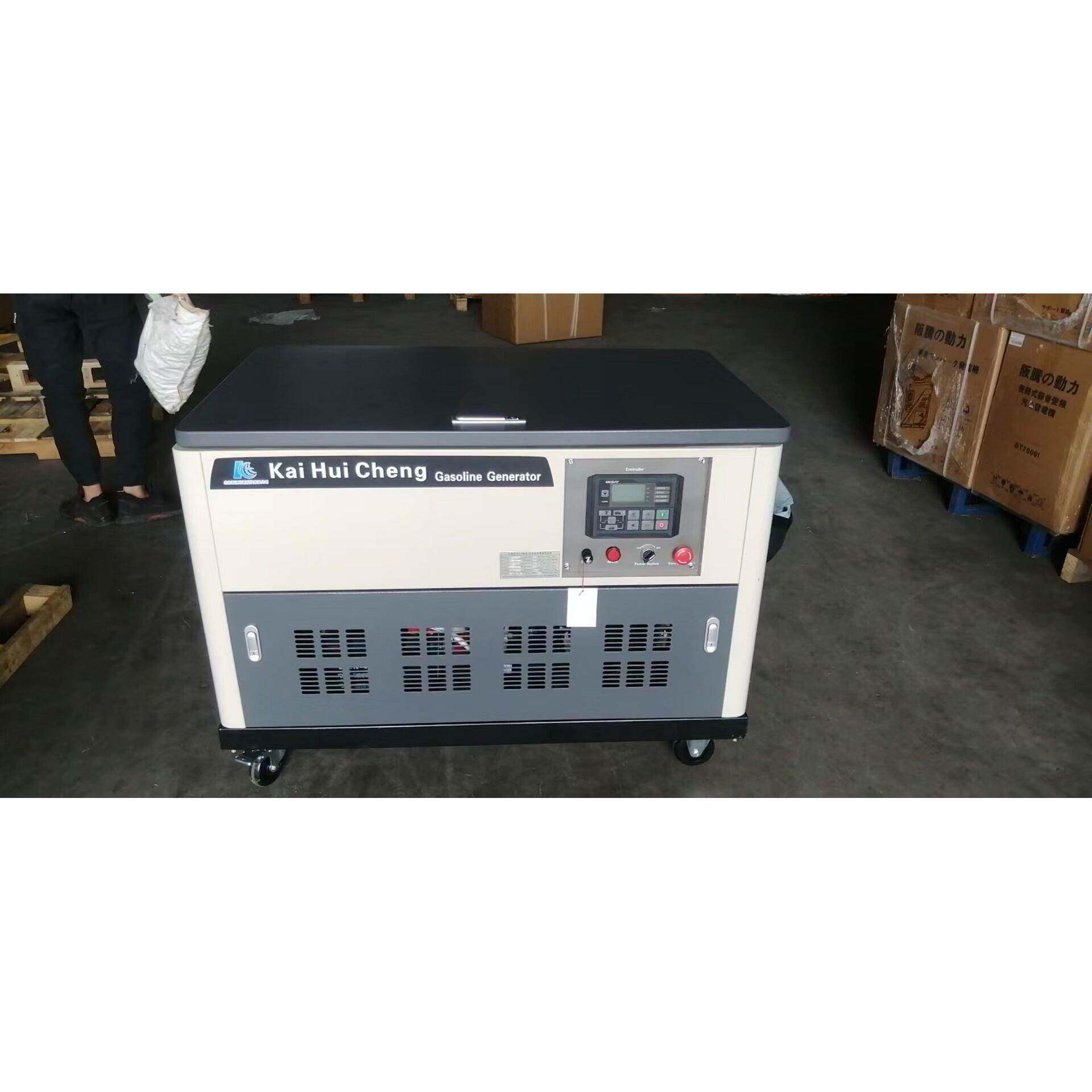 15KW凯汇成品牌400V四缸水冷静音汽油发电机组KH18000W
