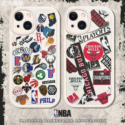 NBA科比适用苹果15手机壳iphone14pro80篮球40v30华为p50nova11队标13MATE60荣耀90湖人勇士畅享20软套8x12