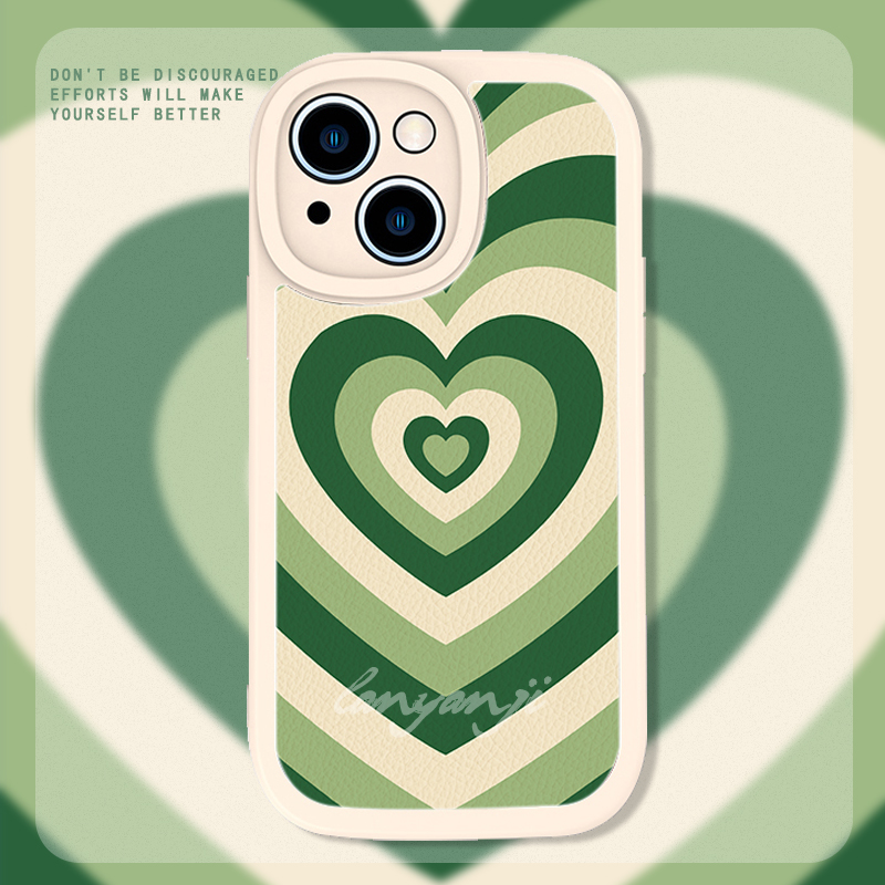 郑秀晶同款手机壳iPhone13苹果12pro渐变爱心11绿色x适用Krystal白百何nova9华为mate40小米p50心形套白百合