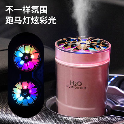 车载加湿器插电式办公室桌面氛围灯香薰静音SL8081年USB0.5L-1L