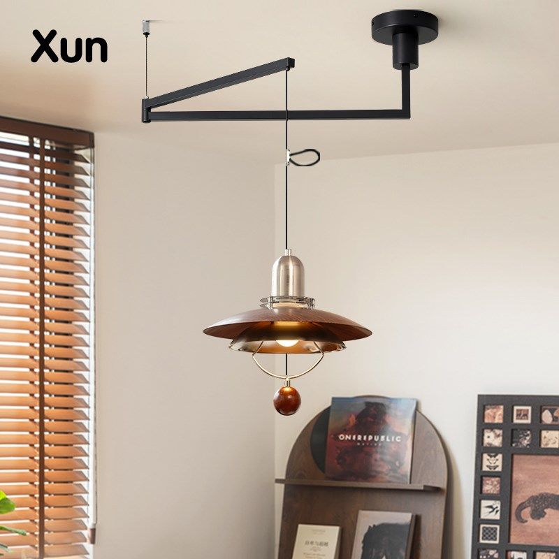 包豪斯中古摇臂餐厅吊灯可移位餐桌灯H法式复古圆桌灯吧台灯飞碟,家装灯饰光源,餐厅吊灯,淘宝优惠券,粉丝福利购,淘宝优惠卷