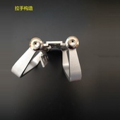 折叠门双拉e手无轨道玻璃门合页拉手推拉门卫生间小折叠门五金配