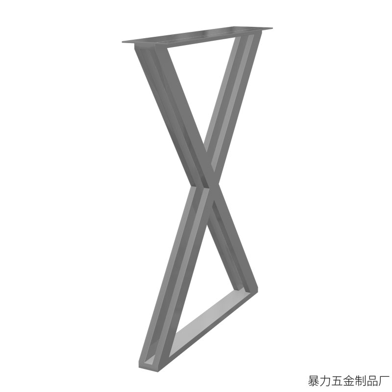 定做吧台桌腿办公桌架桌脚单边z支架书桌餐台腿桌架铁艺X型吧台脚