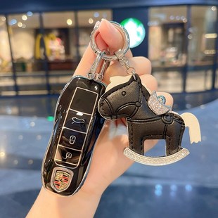 适用于保时捷钥匙套新帕拉梅拉macan911钥M匙壳718卡宴钥匙包男女
