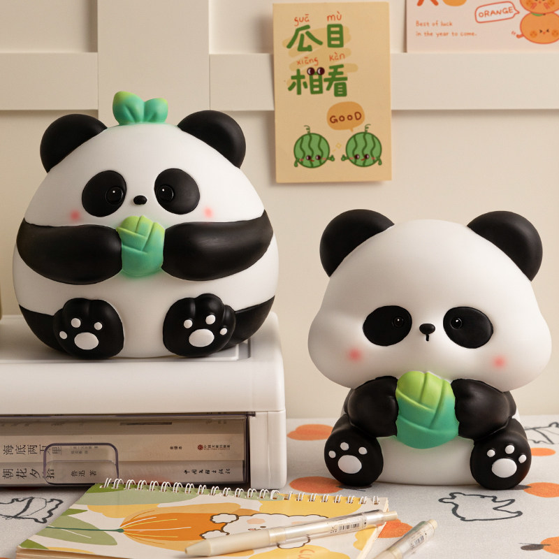 创意熊猫a儿童存钱罐2023新款只进不出大人男女孩大容量储蓄零钱