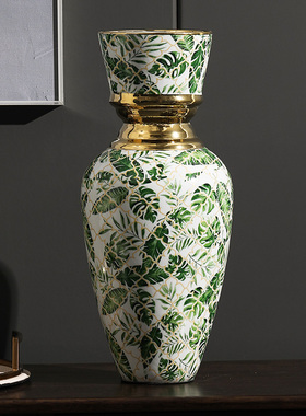 新中式现代轻奢禅意铁艺陶t瓷艺术品摆件客厅电视柜玄关酒柜装饰