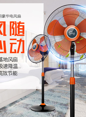 皓彩18寸落地扇k大风力工业风扇家用强力商用大功率机械立式电风