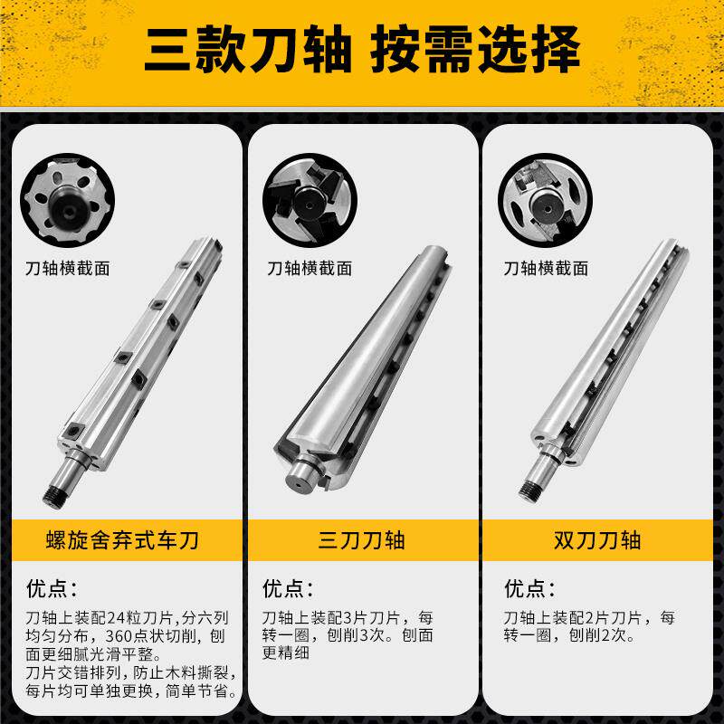 13寸木工压刨机单面刨台式多功能压刨家用电动工具电刨机刨