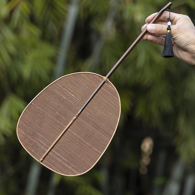 邱师傅竹木竹丝扇子手p工竹制旗袍禅意复古青篦扇汉服饰品舞蹈扇