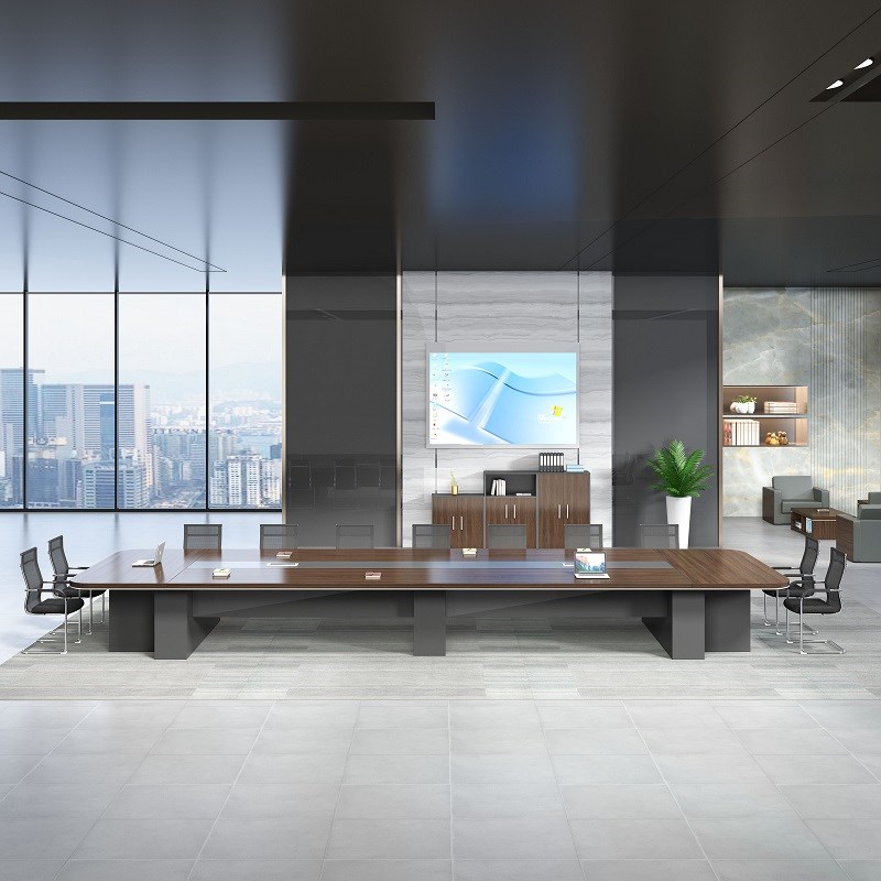 会议桌长a桌现代简约大小型板式洽谈室接待培训桌条形桌椅办公家